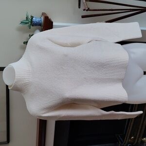 & Other Stories Mock Neck Sweater Size Small Off White